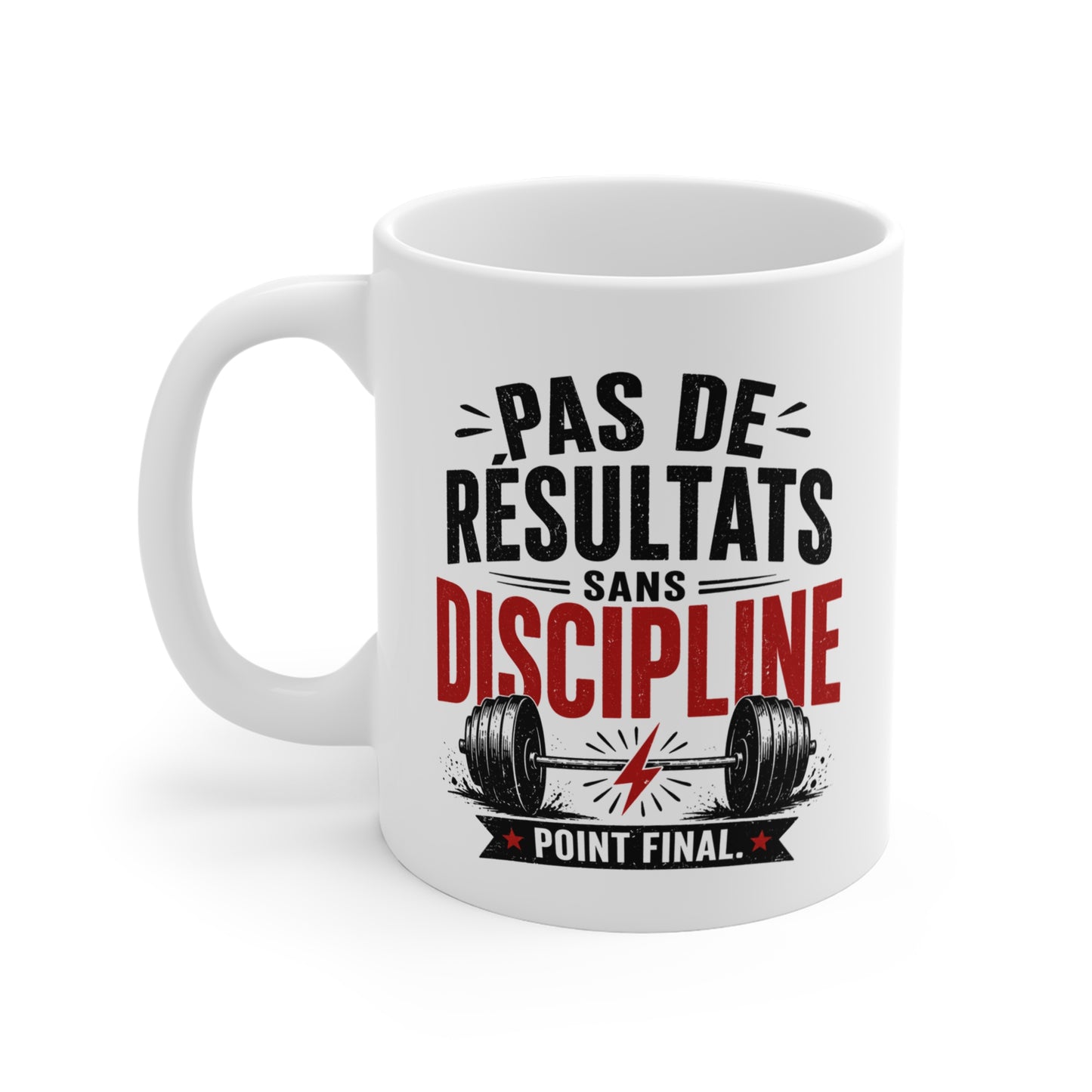 Tasse Pas De Résultats Sans Discipline – Mug Motivation Musculation Vintage – Cadeau Fitness Homme Femme 325ml