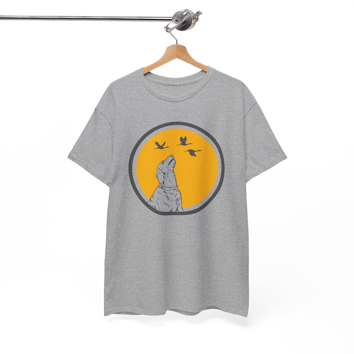 T-Shirt Chien Homme et Femme – Cadeau Amoureux des Chiens et Nature – Chien Oiseaux Plein Air – Idée Cadeau Passion Animaux