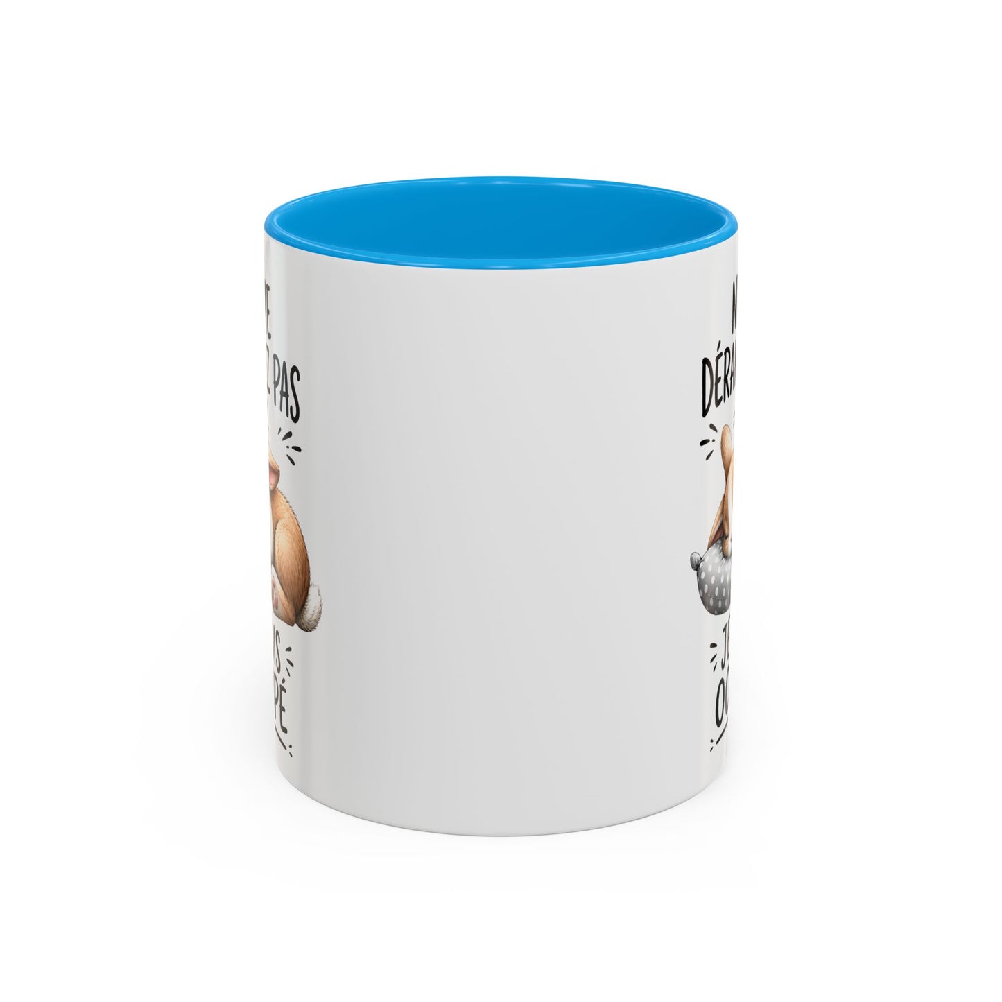 Tasse Humoristique Lapin Dormeur – “Ne Me Dérangez Pas Je Suis Occupé” – Mug Animal Mignon et Drôle 325ml
