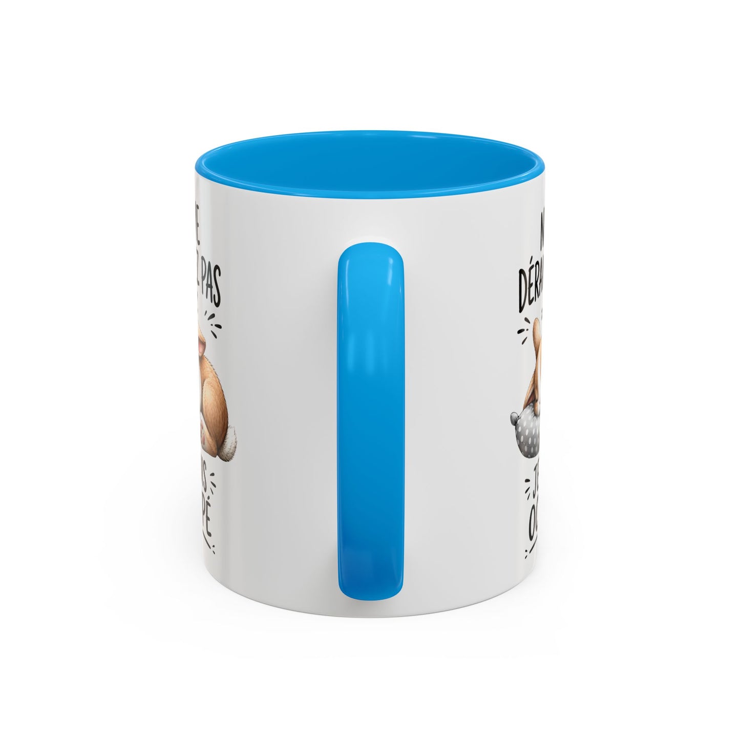 Tasse Humoristique Lapin Dormeur – “Ne Me Dérangez Pas Je Suis Occupé” – Mug Animal Mignon et Drôle 325ml