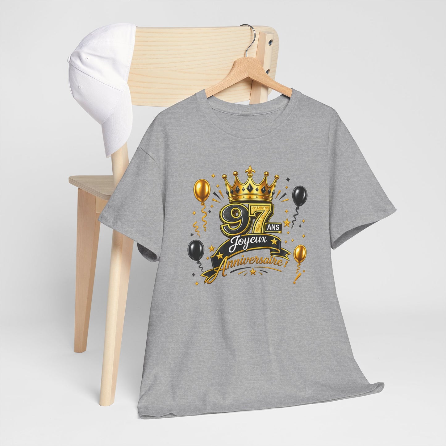Tee Shirt Anniversaire 97 Ans Homme et Femme – Joyeux Anniversaire – Cadeau 97 Ans