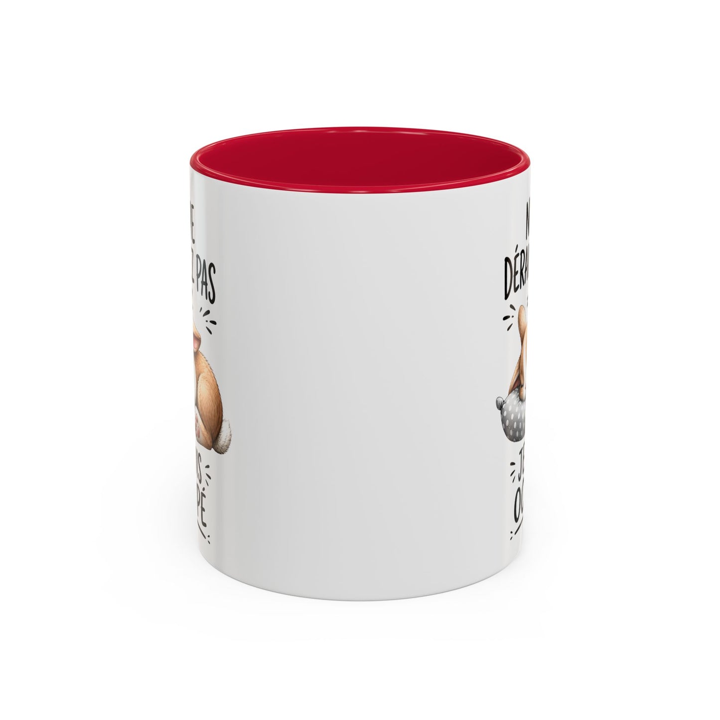 Tasse Humoristique Lapin Dormeur – “Ne Me Dérangez Pas Je Suis Occupé” – Mug Animal Mignon et Drôle 325ml