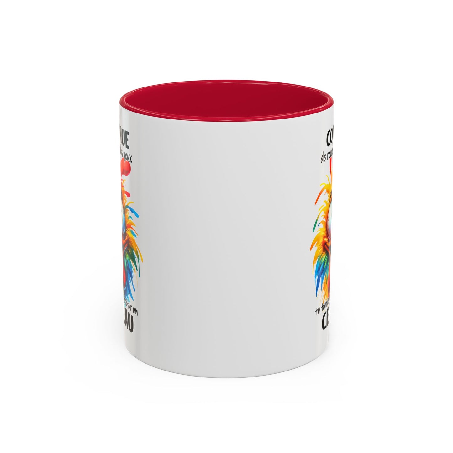 Tasse Continue De Rouler Des Yeux Tu Tomberas Peut-Être Sur Un Cerveau – Mug Humour Drôle Cartoon 325ml