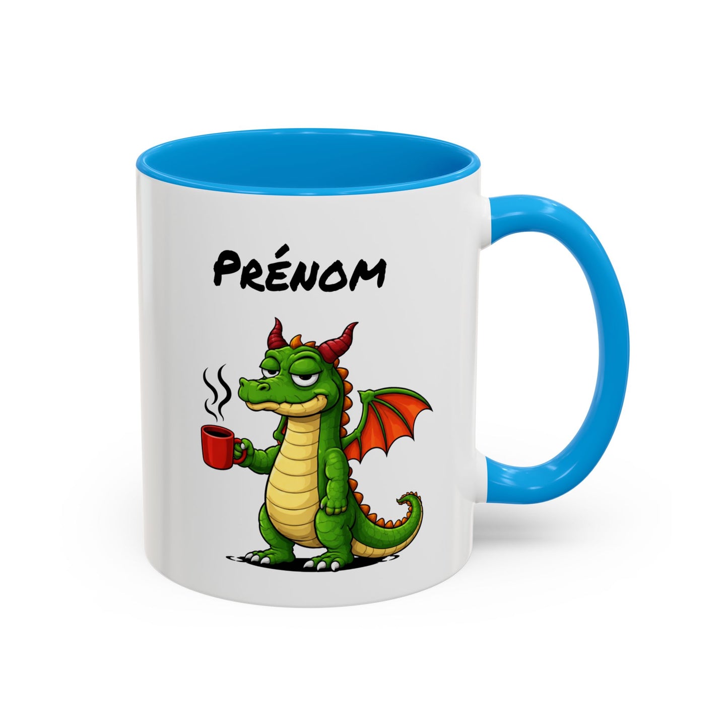 Mug Dragon Personnalisable 325ml – Tasse Café Humour Fatigue Matin Drôle Cadeau