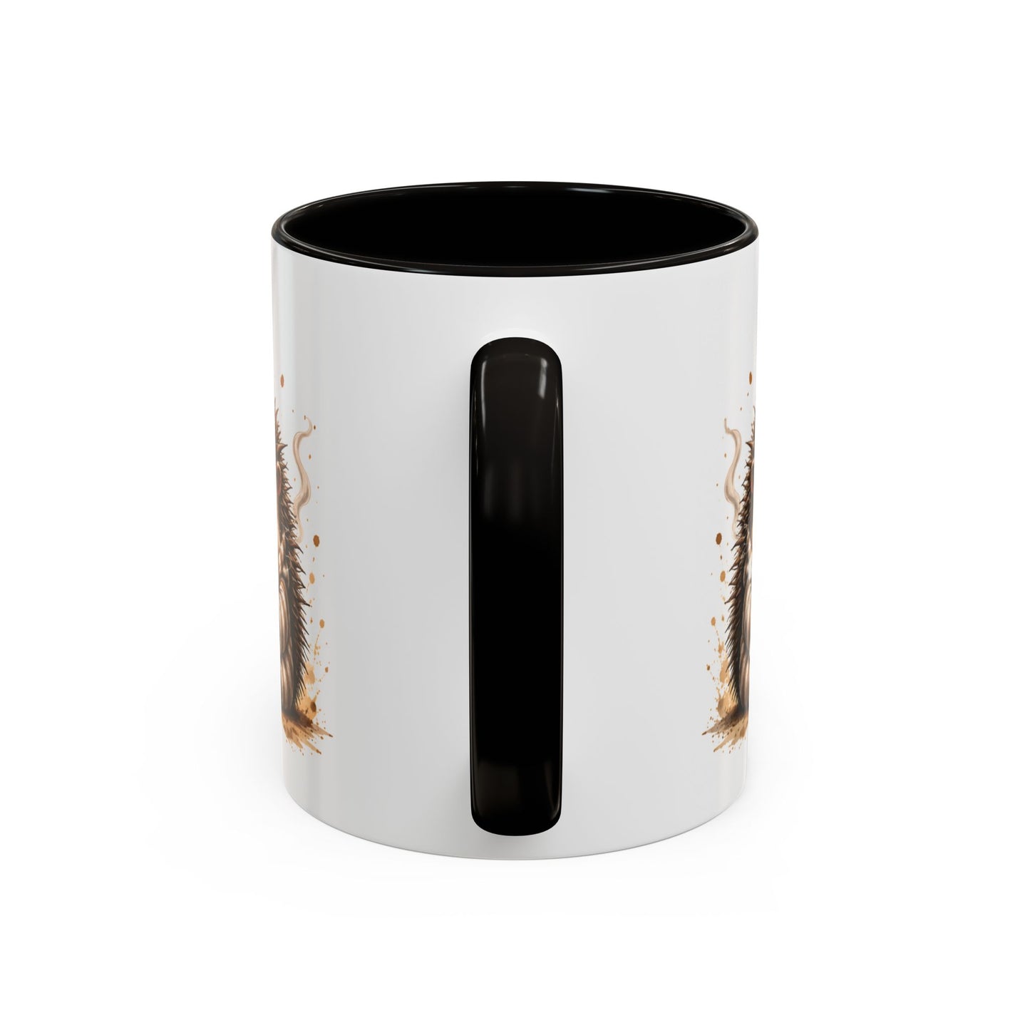 Tasse Café Injecté Dans Le Cerveau – Mug Hérisson Fatigué Humour – Cadeau Café 325ml