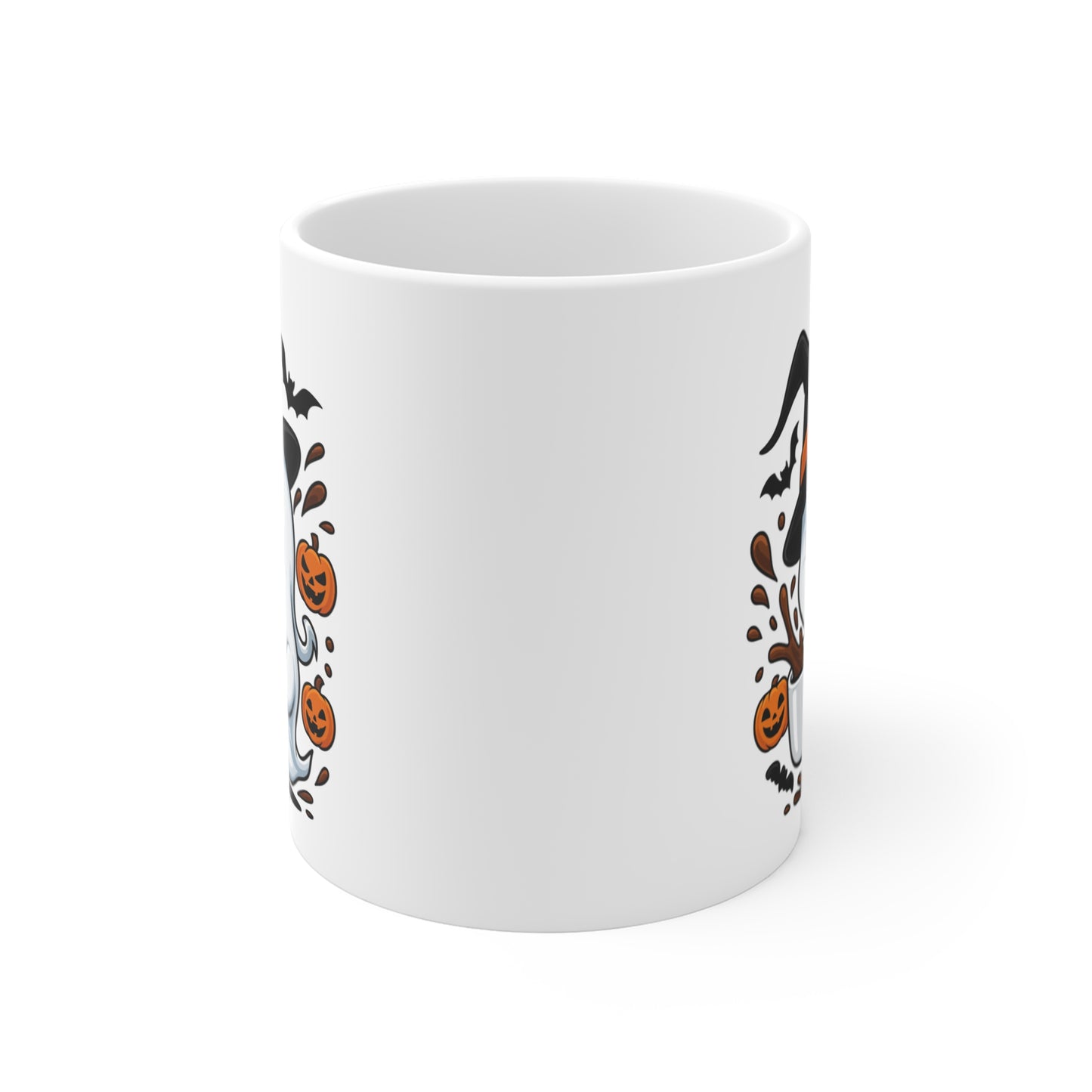 Mug Céramique Fantôme Sorcier Halloween – Tasse Citrouilles Mignonne 325ml – Cadeau Original Café Chocolat