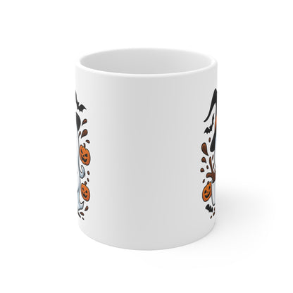 Mug Céramique Fantôme Sorcier Halloween – Tasse Citrouilles Mignonne 325ml – Cadeau Original Café Chocolat
