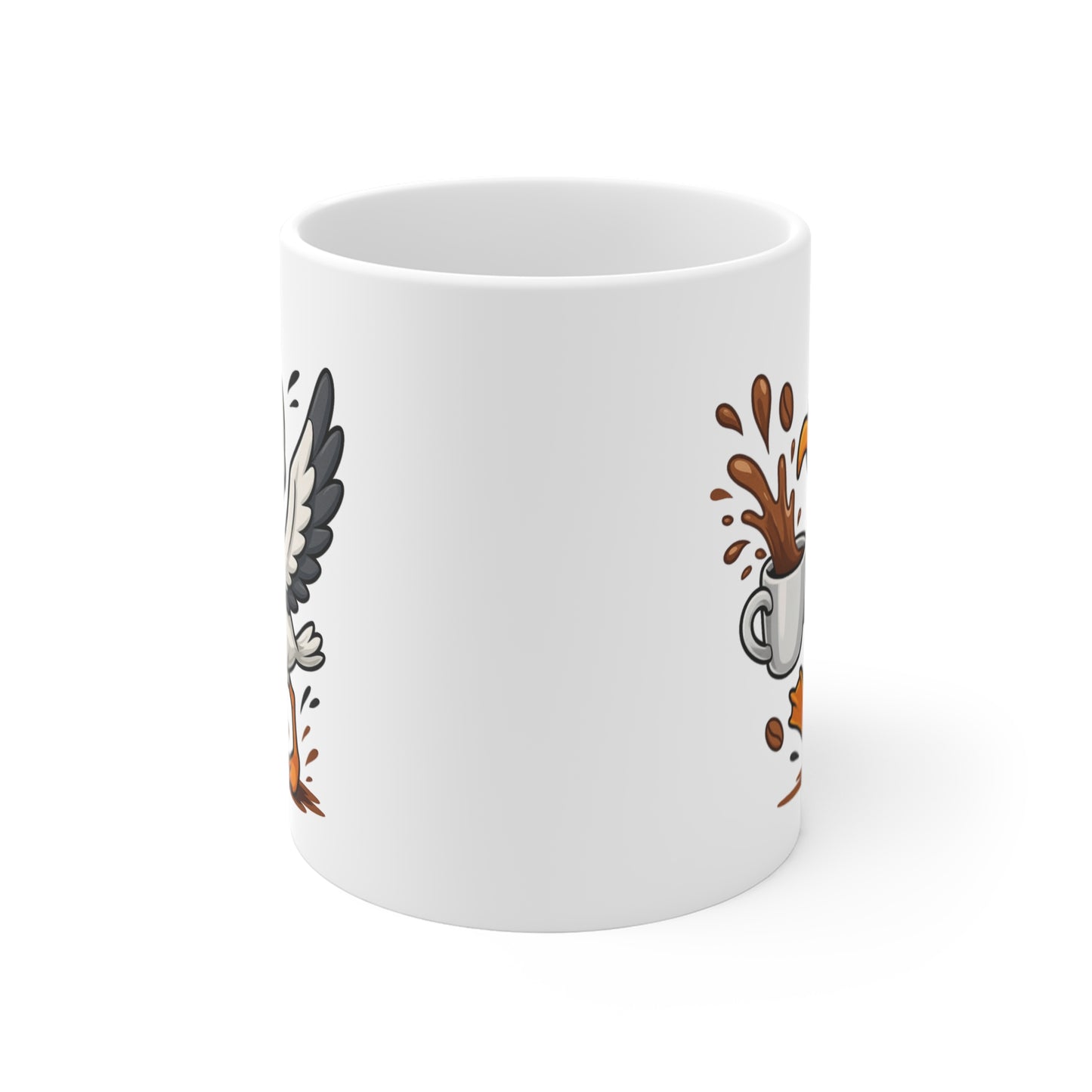 Tasse Mouette Amusante – Mug Café Cartoon Céramique 325ml – Cadeau Original Animal Mignon