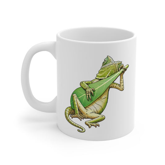 Tasse Lézard Guitariste – Mug Animal Musique Original – Cadeau Fun Nature Artistique 325ml