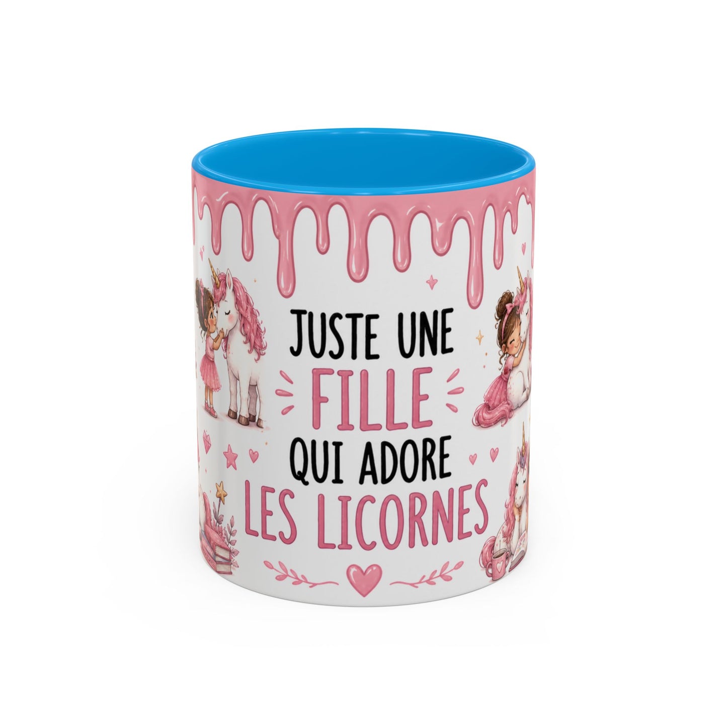 Tasse Juste Une Fille Qui Adore Les Licornes – Mug Licorne Kawaii et Univers Féérique – Céramique 325ml