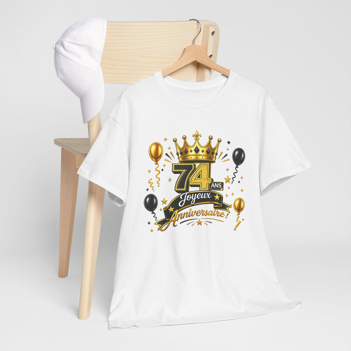 Tee Shirt Anniversaire 74 Ans Homme et Femme – Joyeux Anniversaire – Cadeau 74 Ans