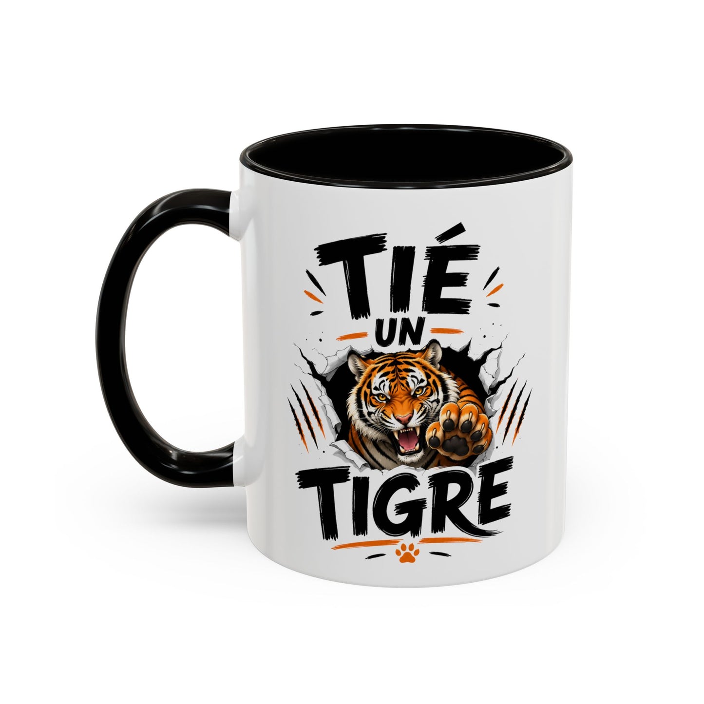 Tasse Tié Un Tigre – Mug Humour Animal Sauvage – Cadeau Original Tigre Félin 325ml