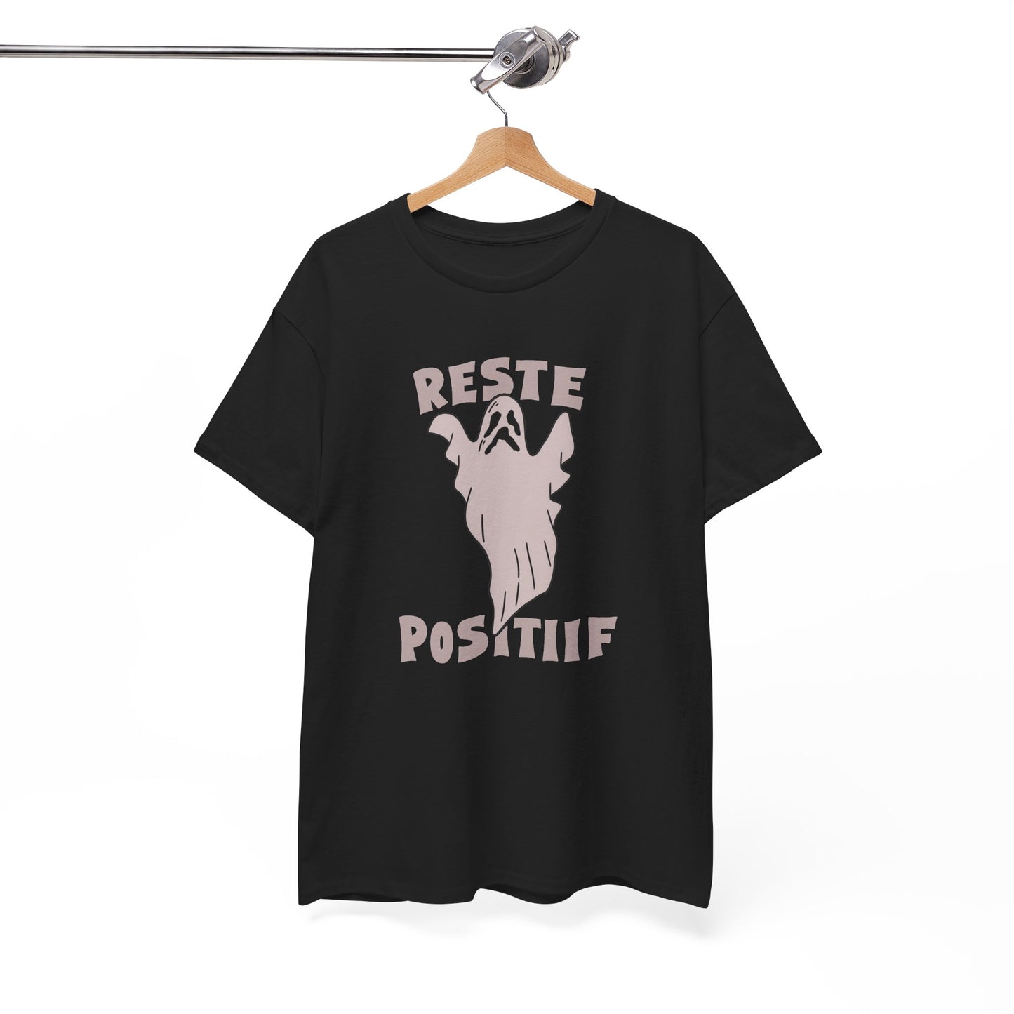 T-Shirt Halloween Homme et Femme – Fantôme Humour Positif – Cadeau Original Amoureux Halloween