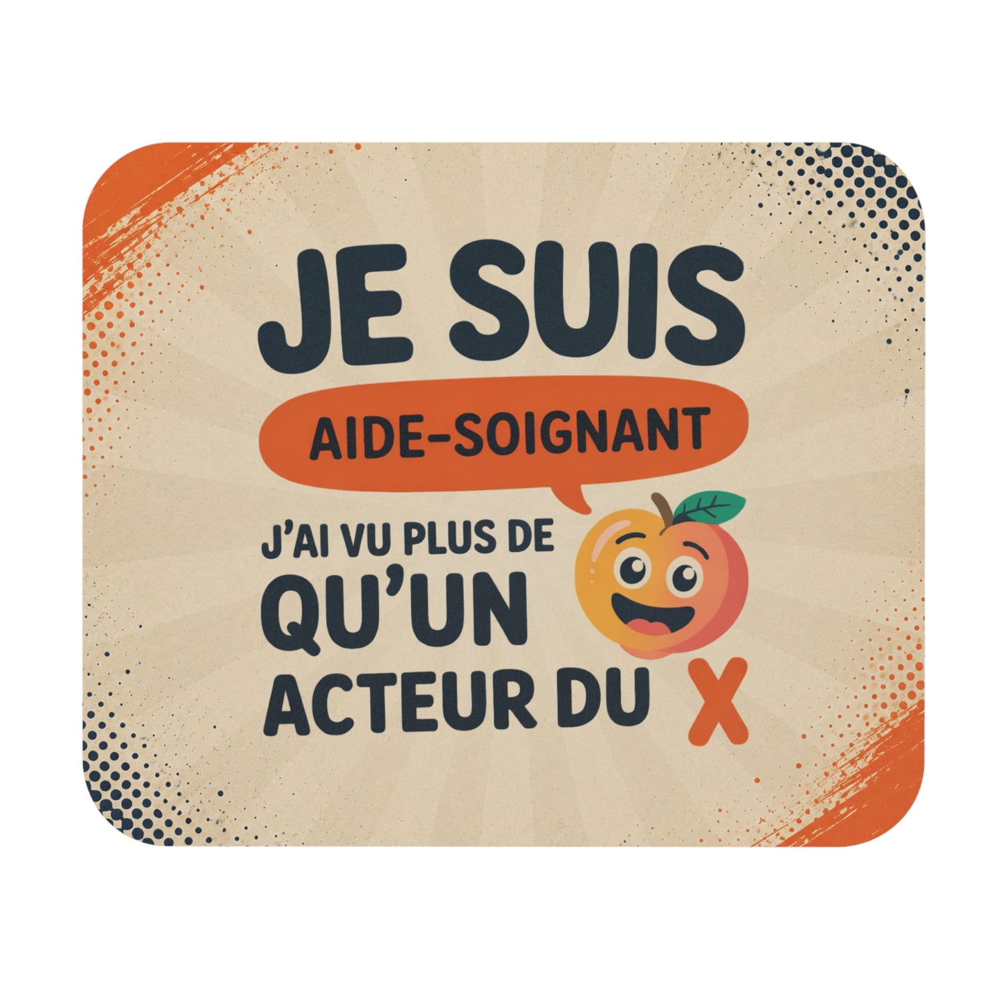 Tapis de Souris 22x18cm Humour Aide Soignant  Cadeau  Homme  Collègue Bureau Gaming