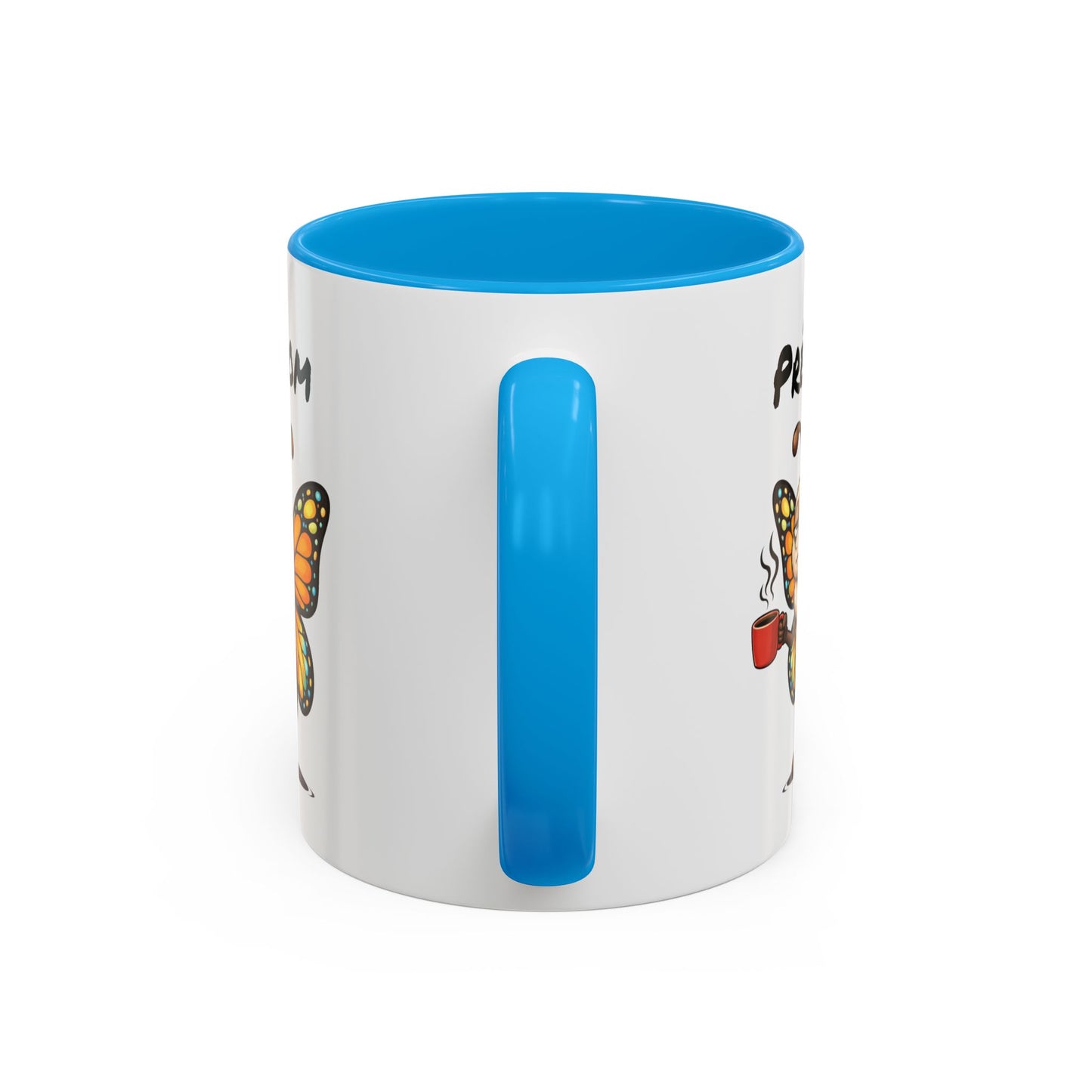 Tasse Papillon avec Café – Mug Insecte Humoristique Fatigue – Illustration Cartoon 325ml