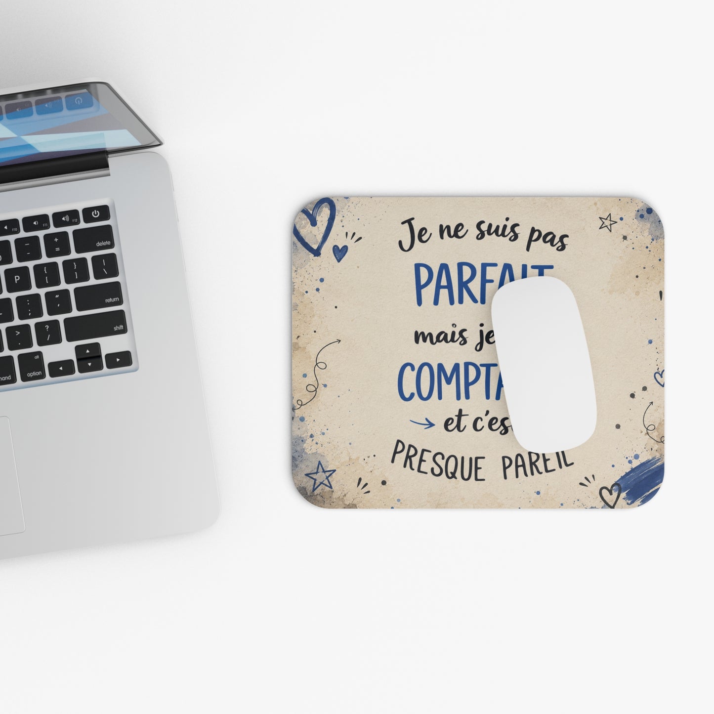 Tapis de Souris 22x18cm Je Ne Suis Pas Parfait Mais Je Suis Comptable Cadeau Comptable Homme Humour Bureau Gaming