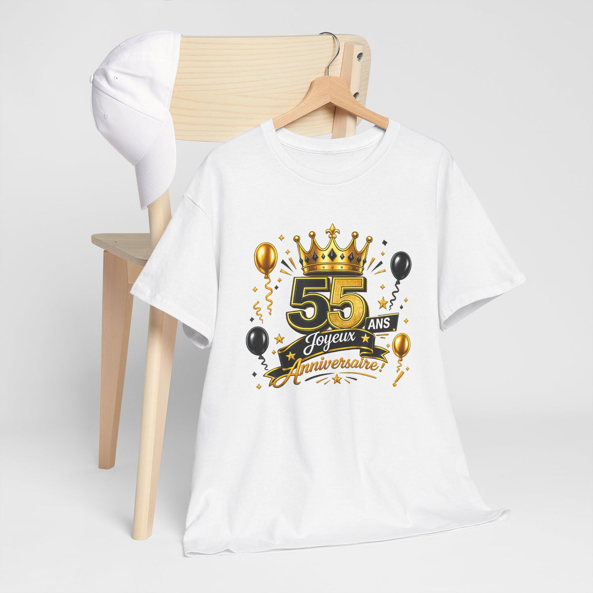 Tee Shirt Anniversaire 55 Ans Homme et Femme – Joyeux Anniversaire – Cadeau 55 Ans