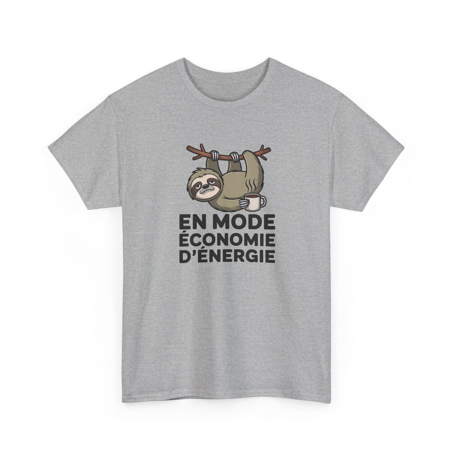 T-Shirt Humour En Mode Économie d’Énergie – Tee Shirt Drôle Paresseux Fatigue Lenteur Café Travail Sarcastique Cadeau Homme Femme