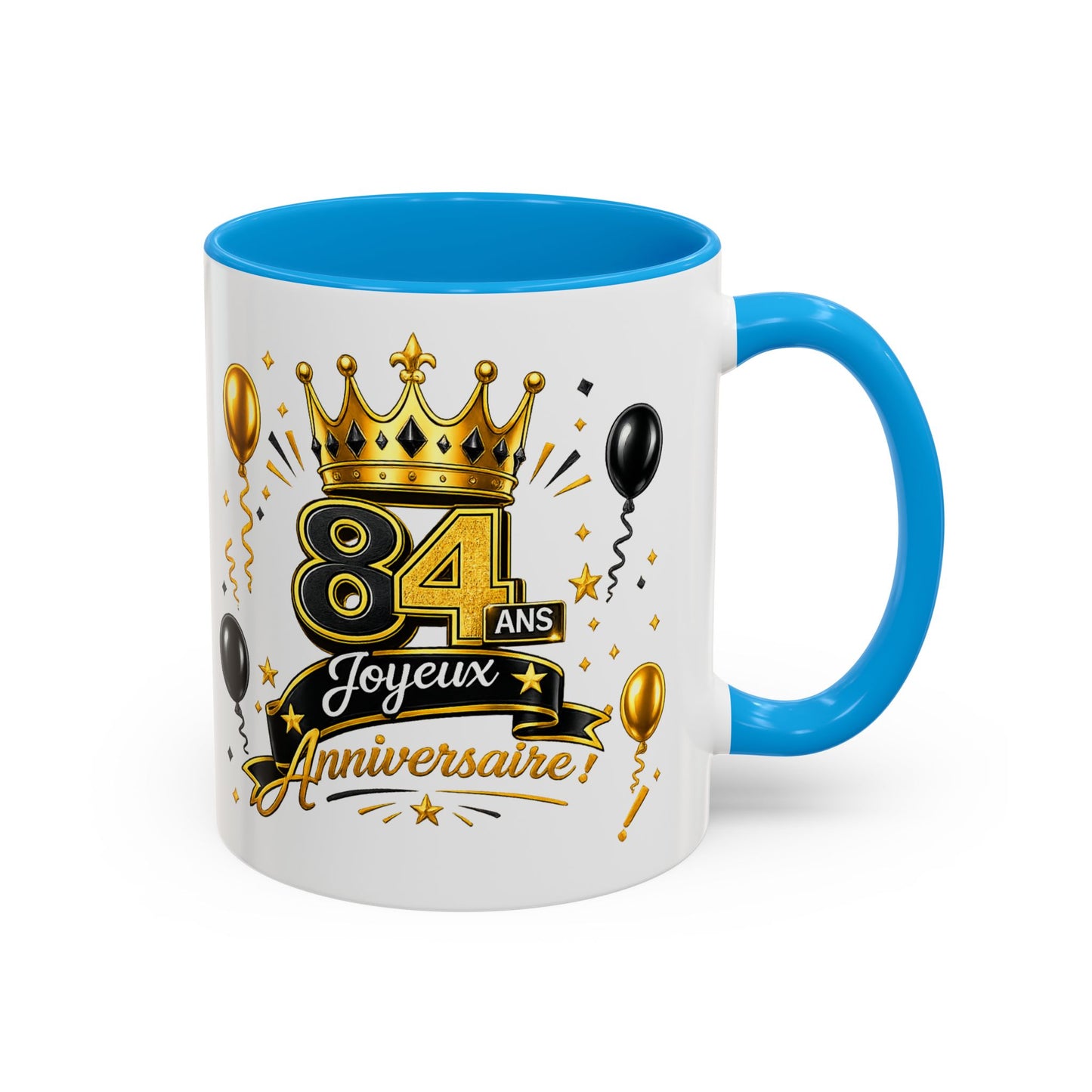 Mug Joyeux 84 Ans – Tasse Anniversaire 84 Ans – Cadeau Original pour Femme Homme – Idée Cadeau 84e Anniversaire