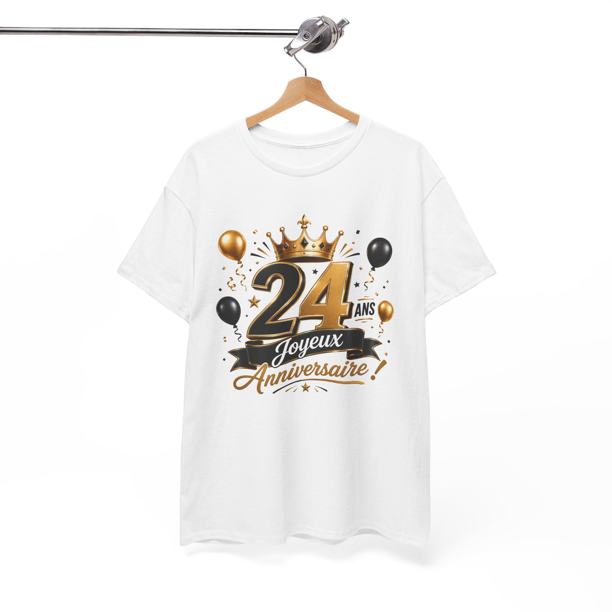 Tee Shirt Anniversaire 24 Ans Homme et Femme Joyeux Anniversaire Cadeau 24 Ans Idée Cadeau Adulte