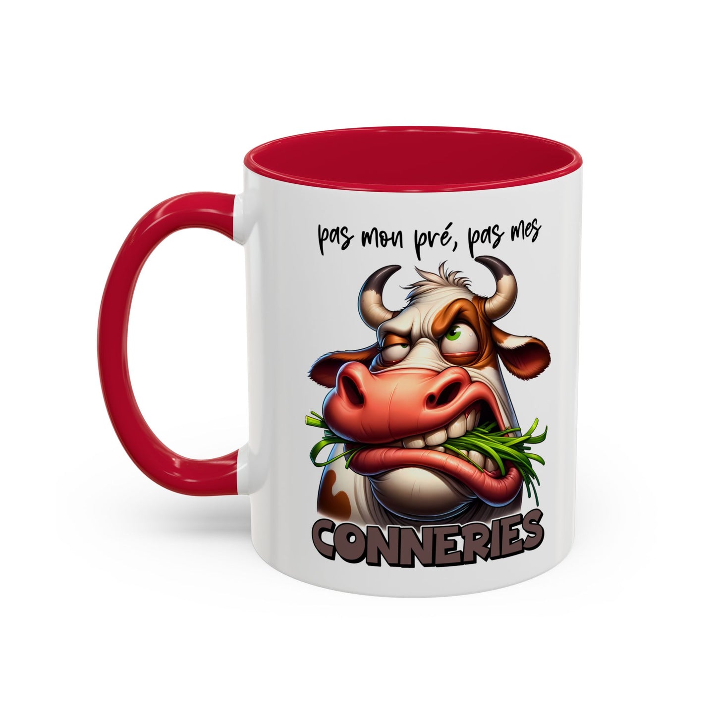 Tasse Pas Mon Pré Pas Mes Conneries – Mug Humour Vache Drôle Sarcastique 325ml
