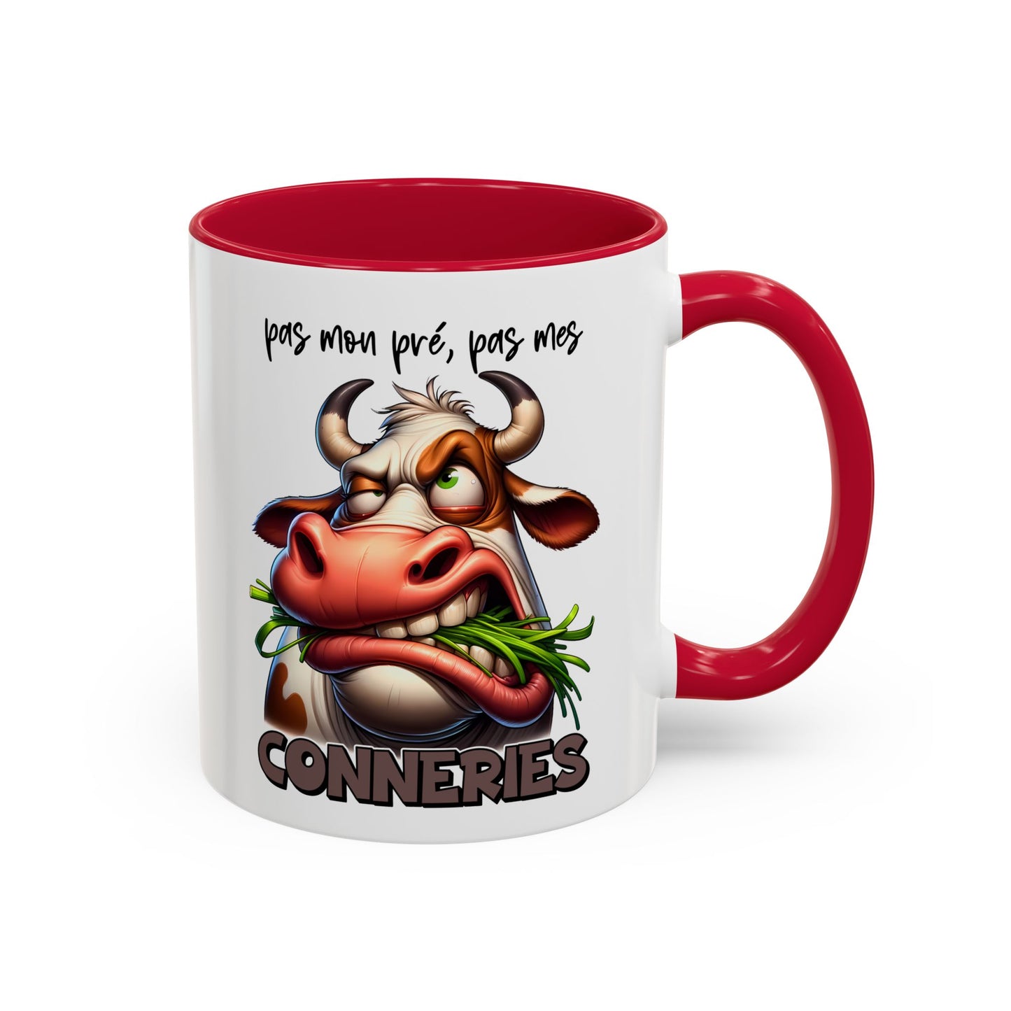 Tasse Pas Mon Pré Pas Mes Conneries – Mug Humour Vache Drôle Sarcastique 325ml