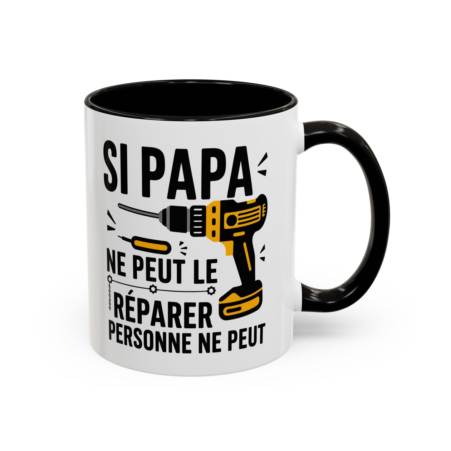 Tasse Si Papa Ne Peut Le Réparer Personne Ne Peut – Mug Humour Bricolage – Cadeau Papa Bricoleur 325ml