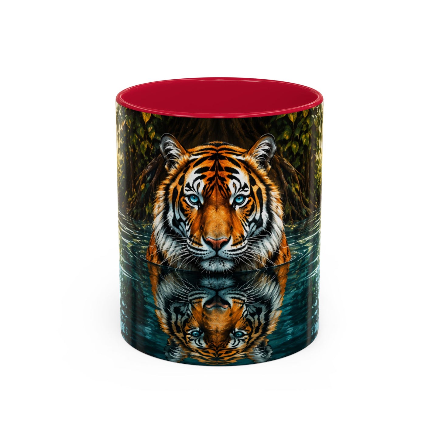 Tasse Tigre Jungle – Mug Animal Sauvage avec Reflet Eau – Cadeau Félin Nature Homme Femme 325ml