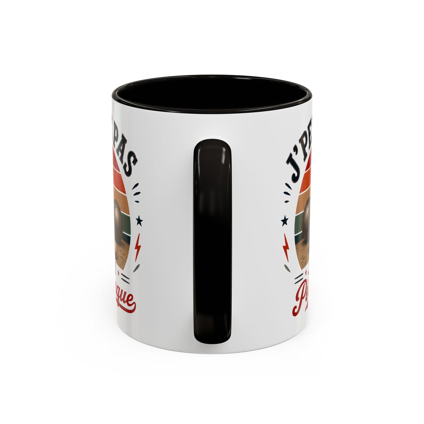 Tasse J’Peux Pas J’Ai Pétanque – Mug Humour Joueur de Boules Vintage – Cadeau Pétanque Homme Femme 325ml