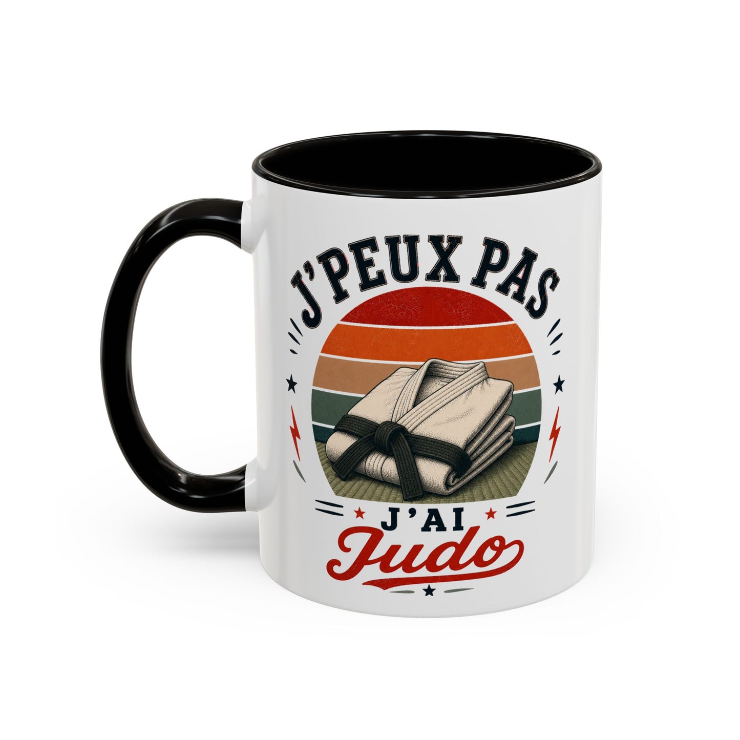 Tasse J’Peux Pas J’Ai Judo – Mug Humour Judoka Vintage – Cadeau Arts Martiaux Homme Femme 325ml