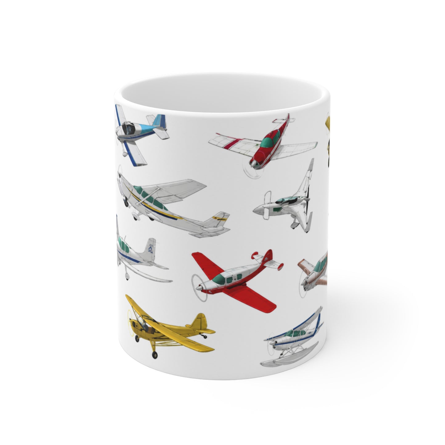Tasse Avions Vintage – Mug Aviation Rétro Avion de Tourisme Pilote Aéronautique Cadeau Homme Femme Enfant 325ml