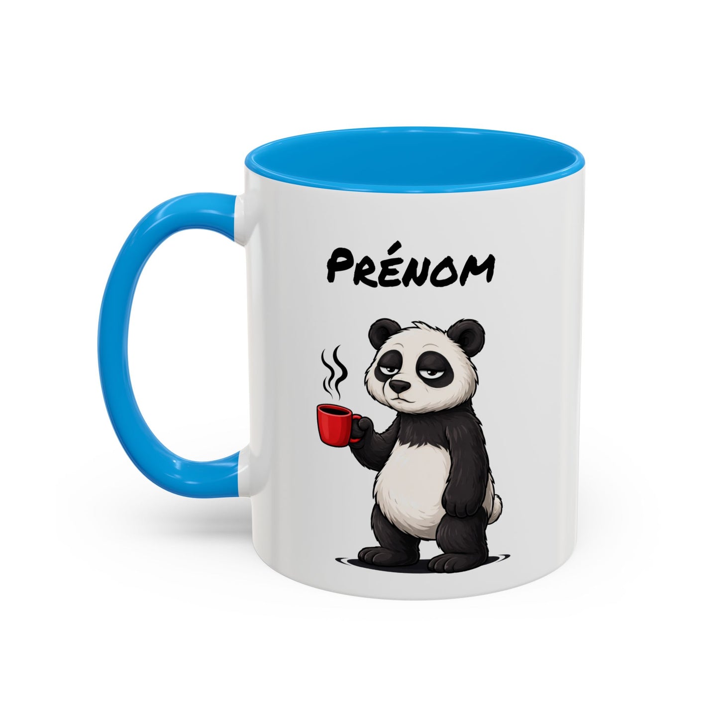 Tasse Panda Fatigué avec Café – Mug Animal Mignon et Relax – Illustration Cartoon 325ml