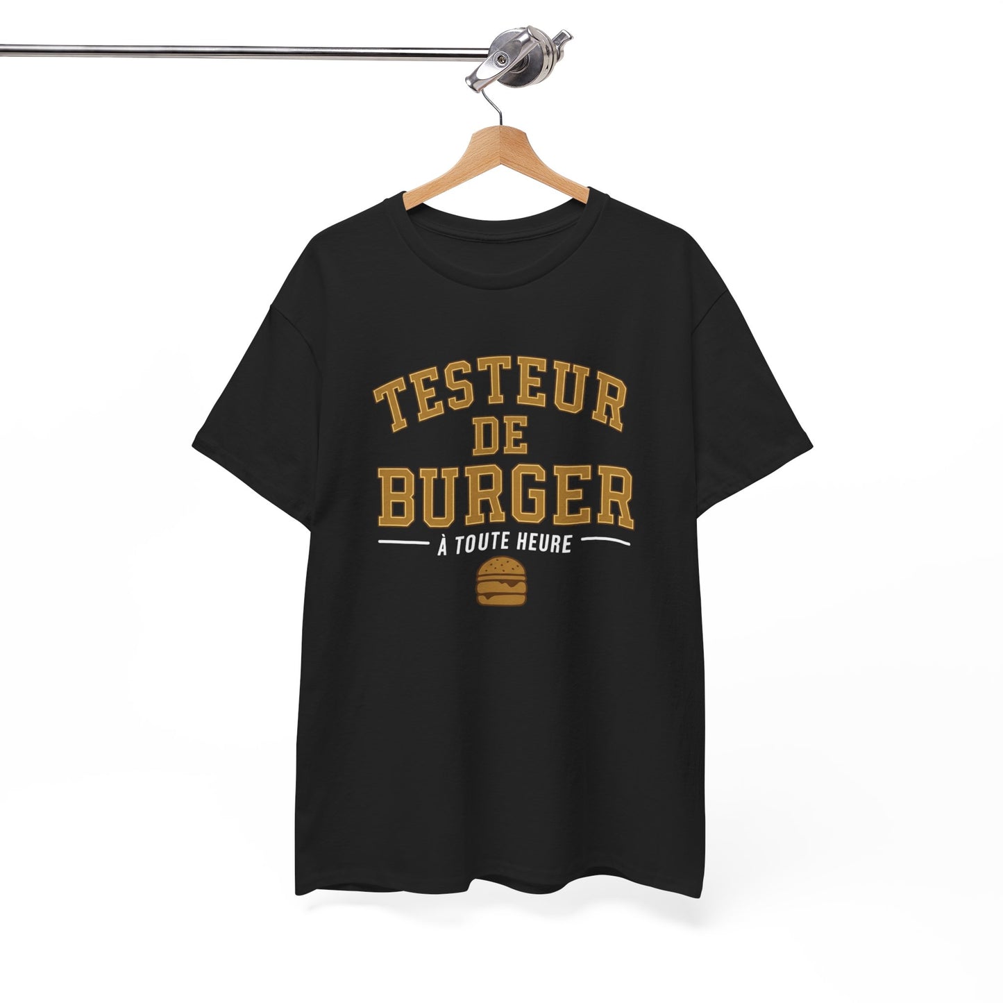 T-Shirt Testeur de Burger Humoristique – Tee Shirt Homme Amateur Burger Fast Food Idée Cadeau Gourmand Street Food