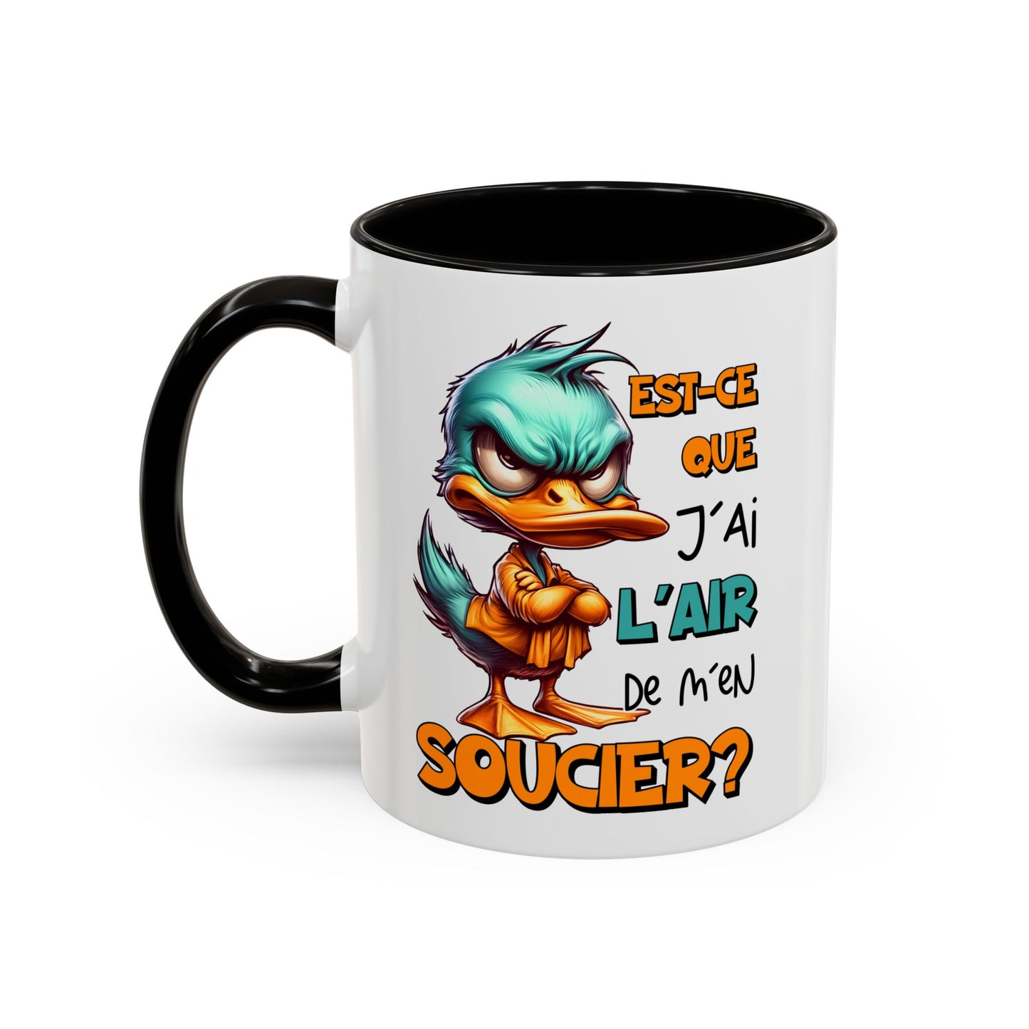 Tasse Est-Ce Que J’Ai L’Air De M’en Soucier – Mug Canard Humour Drôle Cartoon – Cadeau Fun 325ml