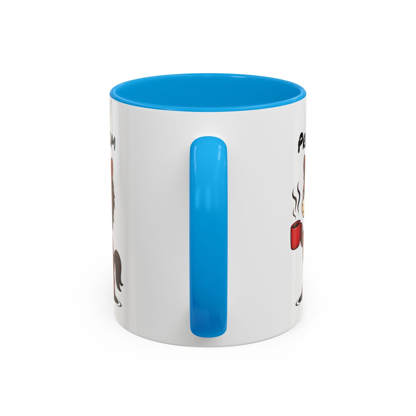 Mug Cheval Fatigué Personnalisable 325ml – Tasse Café Humoristique Prénom Cadeau Original Noir Bleu Rouge
