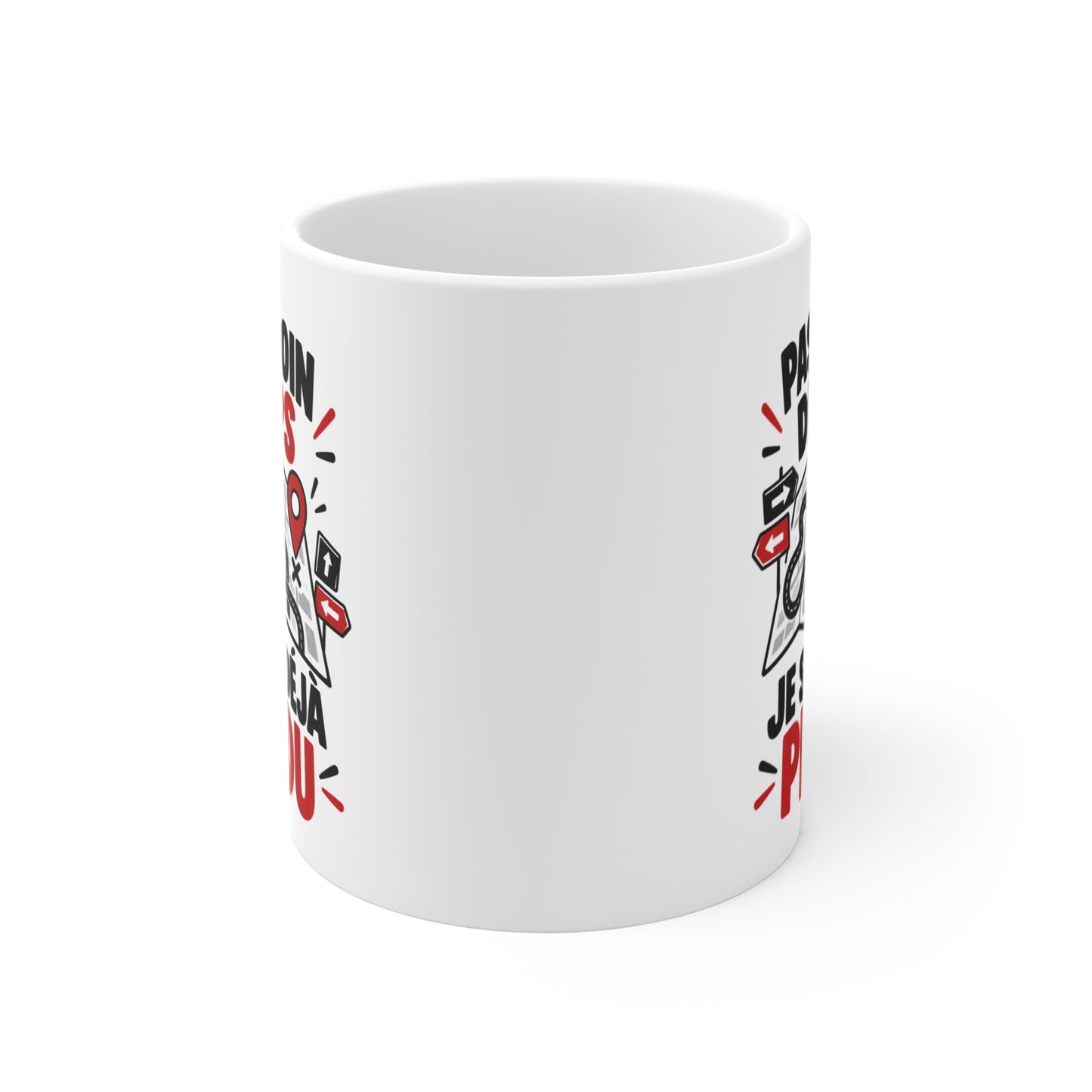 Mug Humour GPS – Pas Besoin de GPS Je Suis Déjà Perdu – Tasse Drôle Carte Itinéraire – Cadeau Original Homme Femme