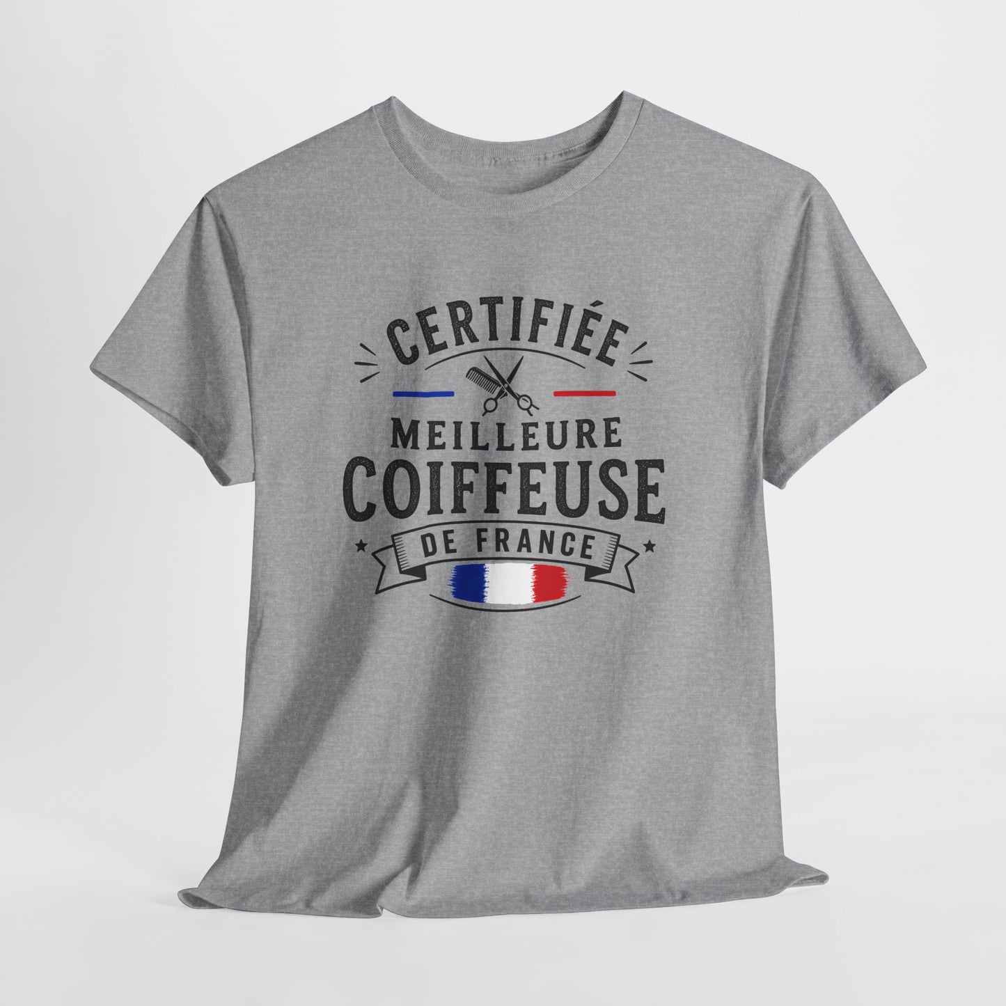 Tee Shirt Femme Coiffeuse Cadeau Métier Coiffure Professionnelle Salon Ciseaux Cheveux France