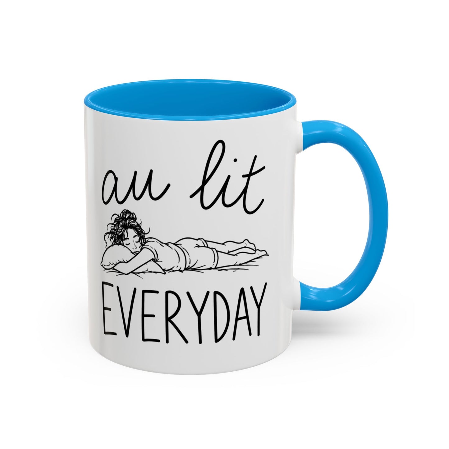 Mug Femme Fatigue et Détente – “Au Lit Everyday” – Tasse Humour Femme Dormir Relax – Cadeau Original Femme – Céramique 325ml Noir Bleu Rouge