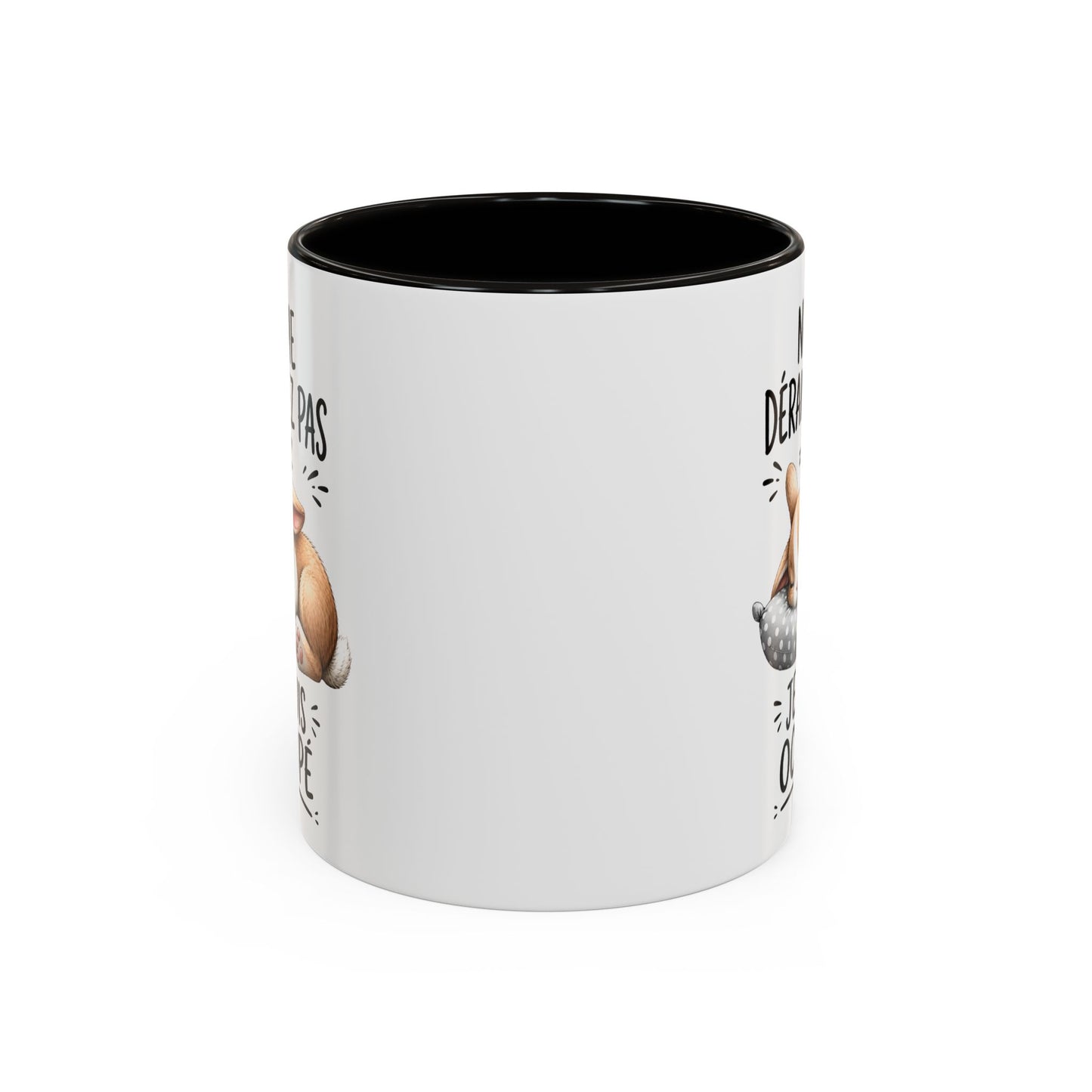 Tasse Humoristique Lapin Dormeur – “Ne Me Dérangez Pas Je Suis Occupé” – Mug Animal Mignon et Drôle 325ml