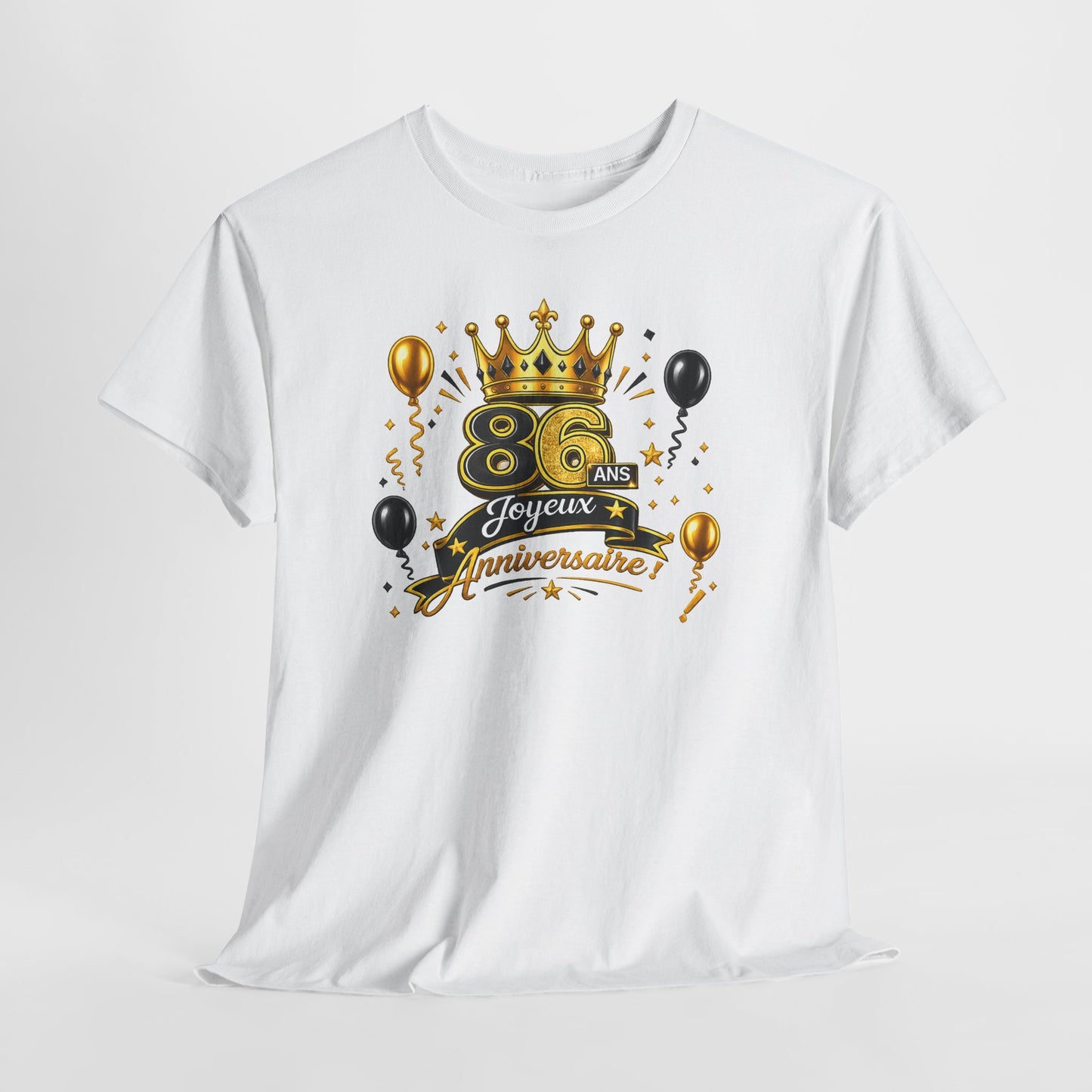 Tee Shirt Anniversaire 86 Ans Homme et Femme – Joyeux Anniversaire – Cadeau 86 Ans