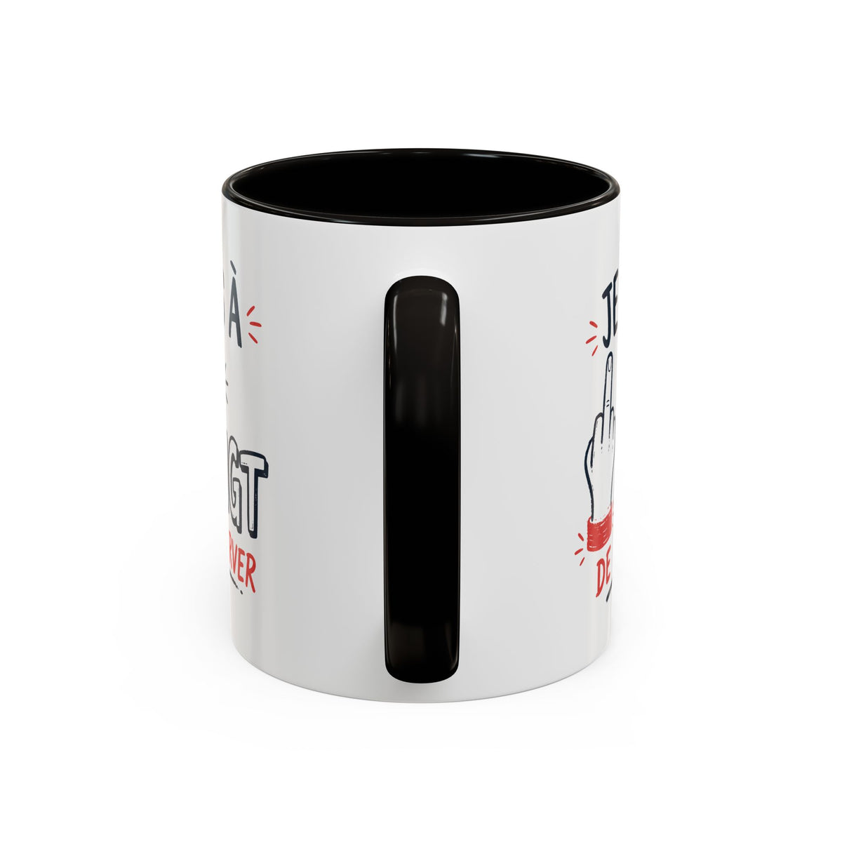 Mug Humour Doigt d’Honneur – Je Suis à 1 Doigt de M’énerver – Tasse Drôle Sarcastique – Cadeau Original Homme Femme noir bleu rouge