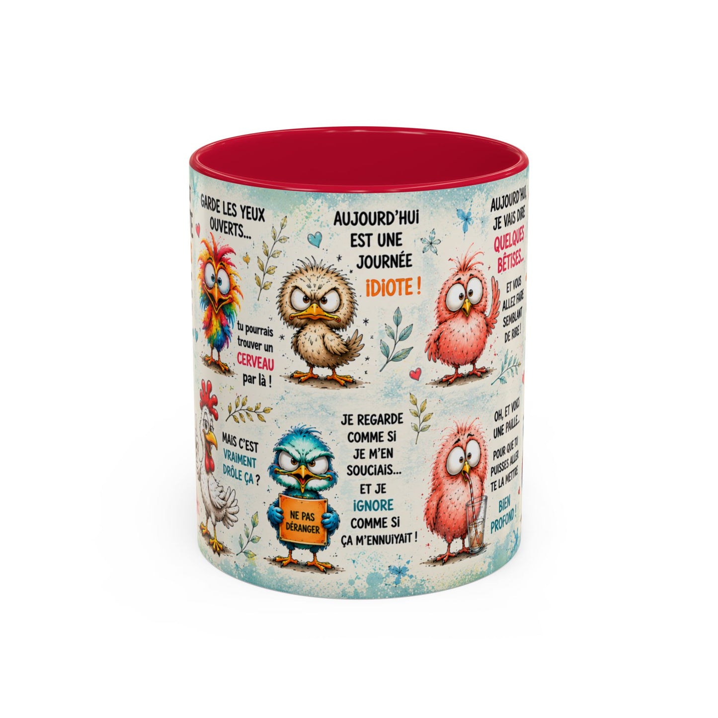 Tasse Humour Sarcasme Oiseaux Drôles – Mug Citations Humoristiques et Animaux Cartoon – Cadeau Original 325ml