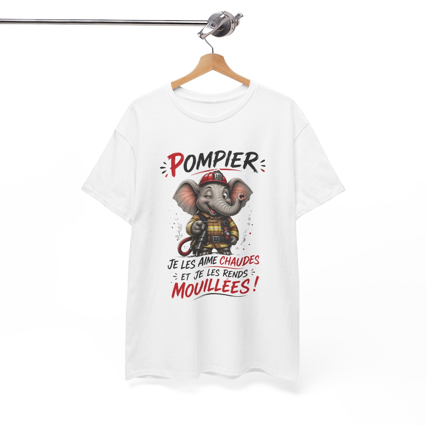 Tee-Shirt Pompier Je Les Aime Chaudes Et Je Les Rends Mouillées – Cadeau Humour Sapeur-Pompier Homme Adulte