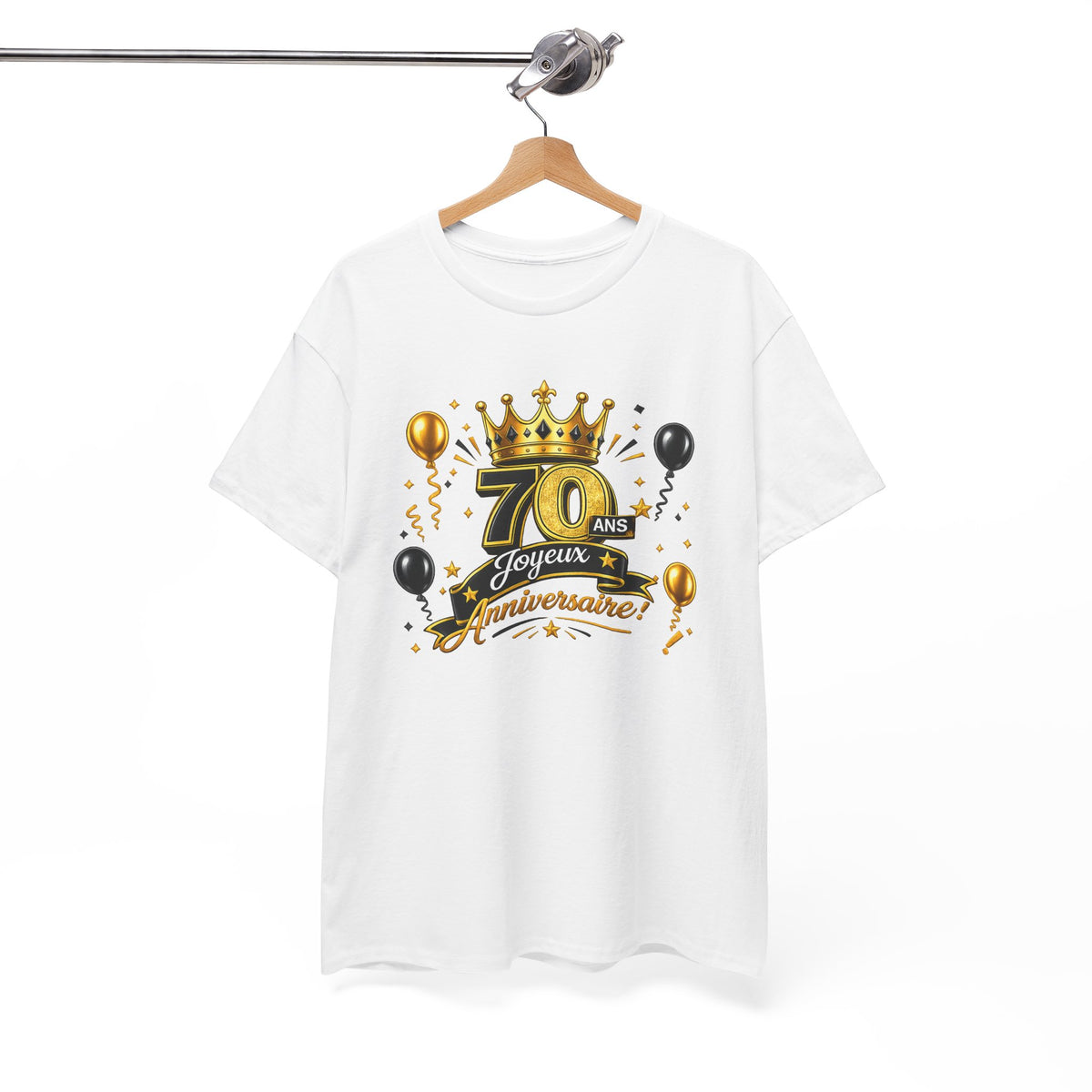 Tee Shirt Anniversaire 70 Ans Homme et Femme – Joyeux Anniversaire – Cadeau 70 Ans