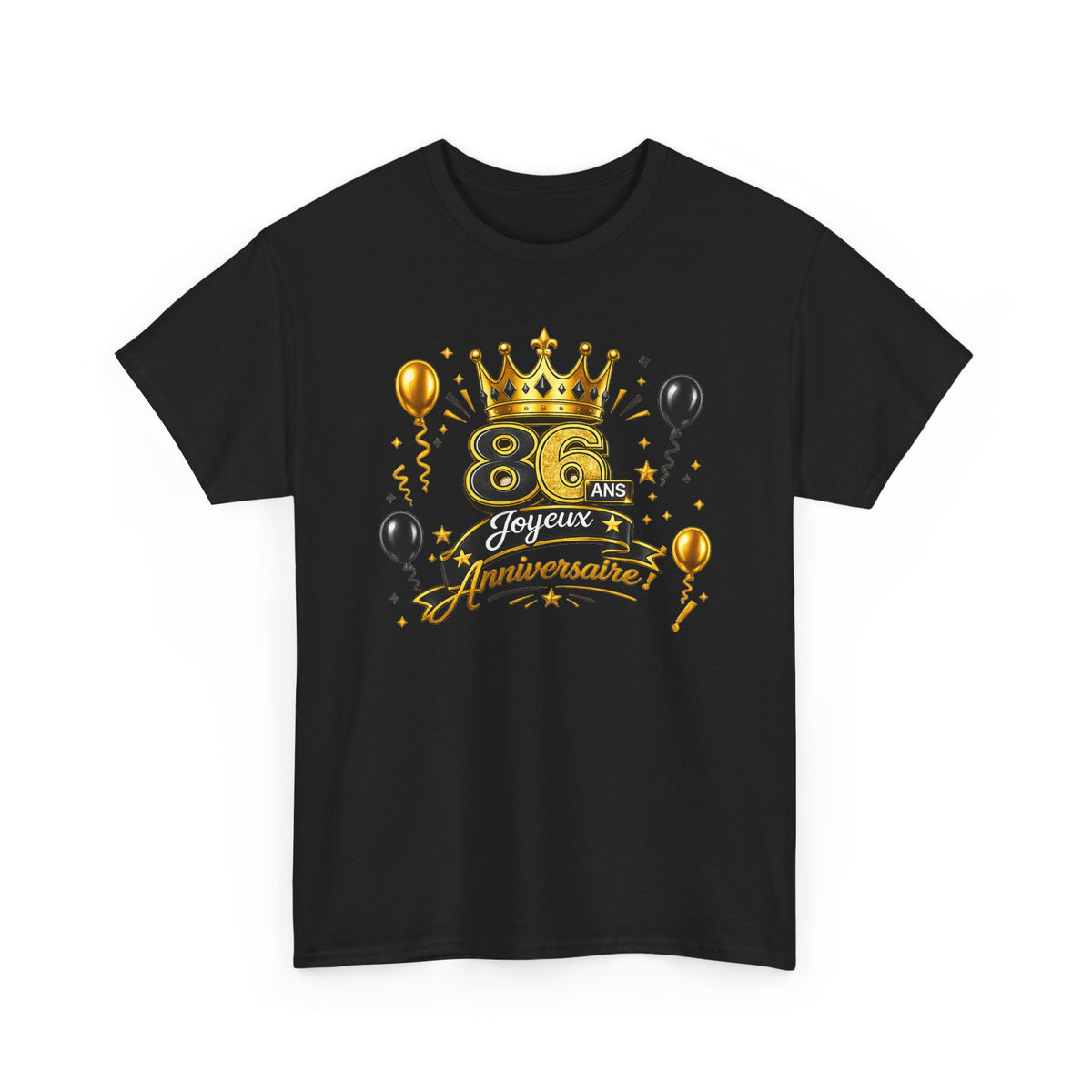 Tee Shirt Anniversaire 86 Ans Homme et Femme – Joyeux Anniversaire – Cadeau 86 Ans