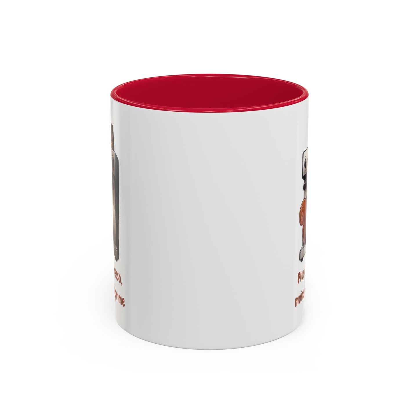 Tasse Drôle Café Plus d'Expresso Moins de Déprime – Mug Écureuil Machine à Café Homme Femme – Cadeau Amateur de Café Expresso Barista 325 ml