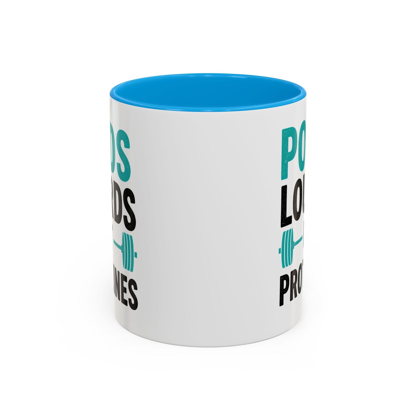 Mug Fitness Musculation – Tasse Haltères Protéines – Cadeau Sportif Original Homme et Femme Noir Bleu Rouge