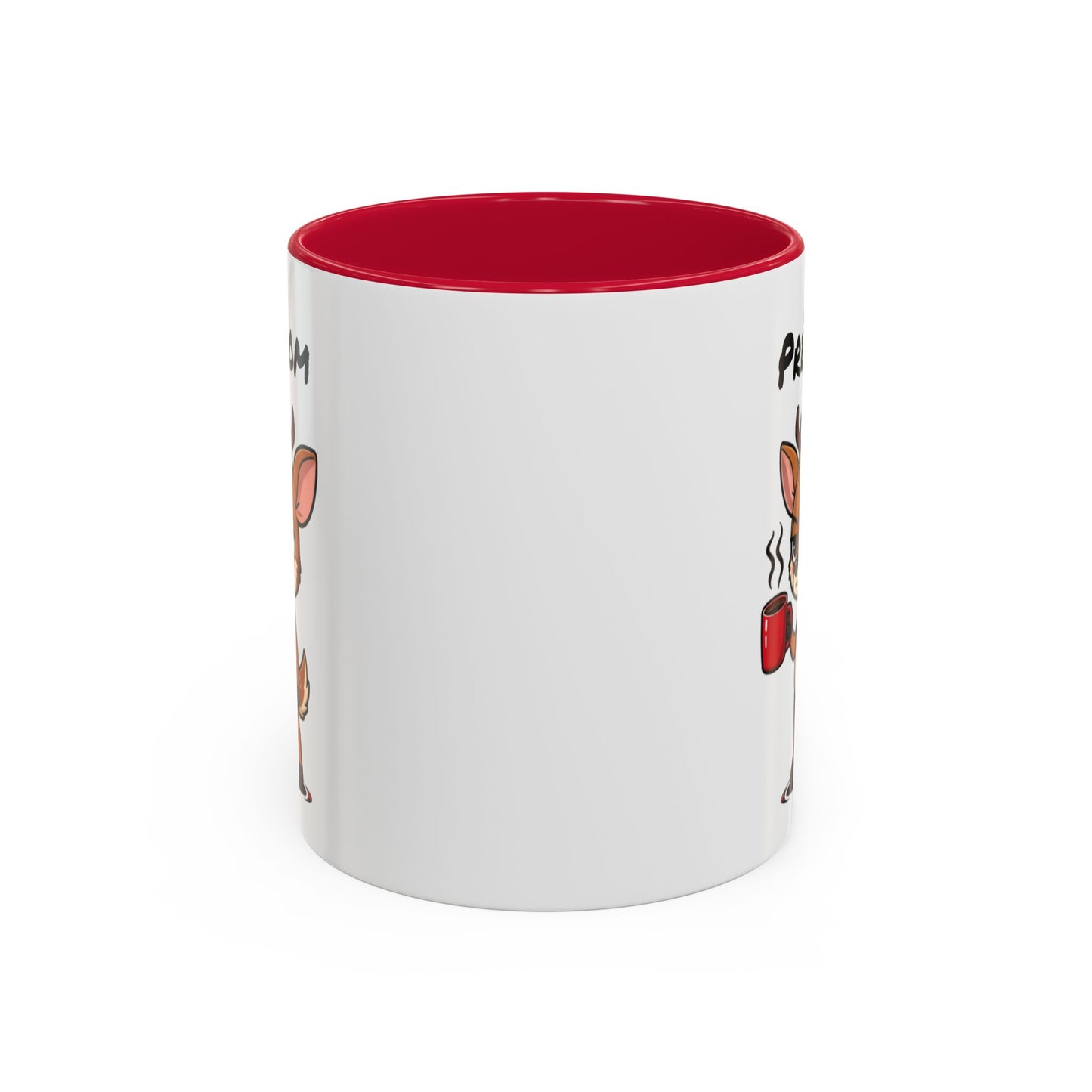 Mug Cerf Fatigué Personnalisable 325ml – Tasse Café Humoristique Prénom Cadeau Original Noir Bleu Rouge