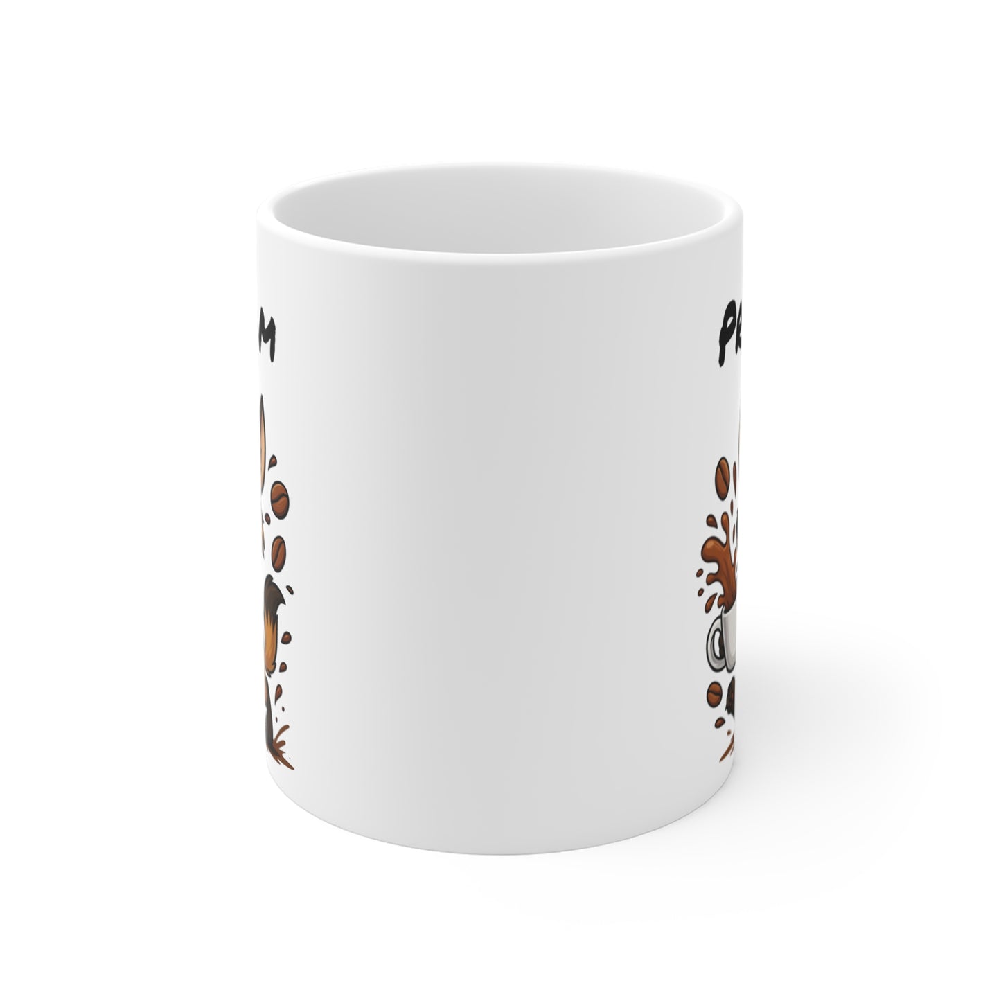 Tasse Personnalisable Coyote Café – Mug Prénom Cartoon – Cadeau Original Amoureux du Café 325ml