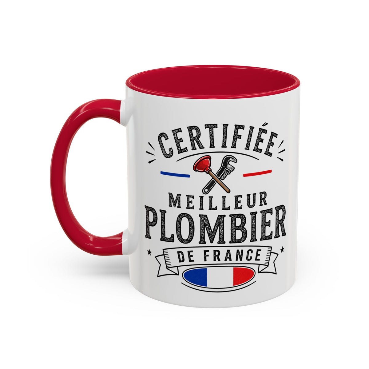 Mug Plombier Homme – Certifié Meilleur Plombier de France – Tasse Humour Métier – Cadeau Original Plombier